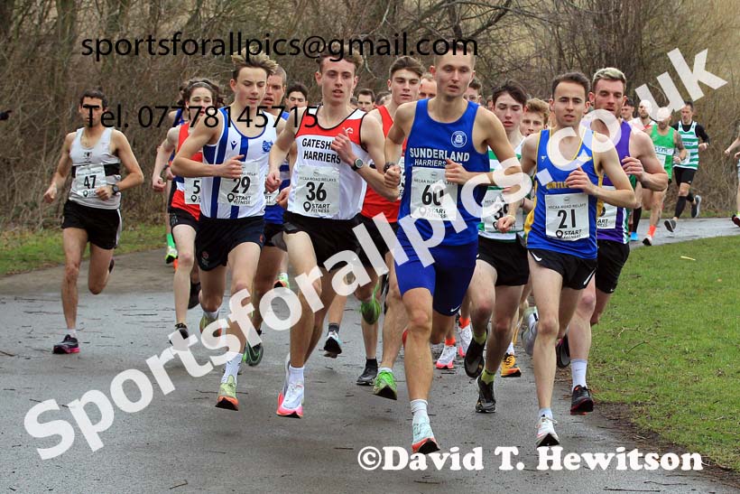 Senior Men and Veterans (Over 40s), 2023 NECAA Royal Signals Relays, Hetton le Hole, County Durham. Photo: David T. Hewitson/Sports for All Pics